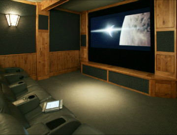 Rustic, Mountain Style Home Theater Designs